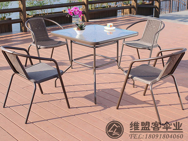户外组合桌椅 铁艺家具2